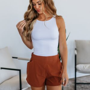 Jaycee Active Shorts - Rust